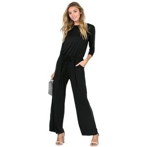 Black Long Sleeve Jumpsuit NEW!!!